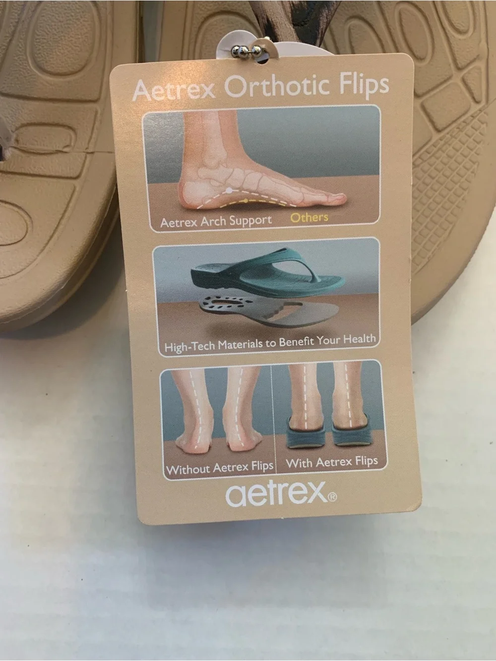 Aetrex Orthotic Flips Sandals in Leopard Print Women’s Size 9 NWT - Picture 3 of 7